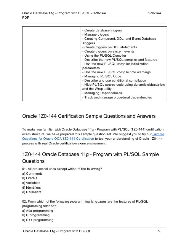 Oracle University 11g Pdf